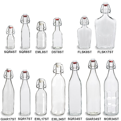 12 Oz Glass Bottles With Swing Top