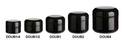 Black Double Wall Plastic Jars