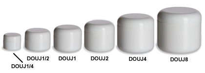 White Double Wall Plastic Jars