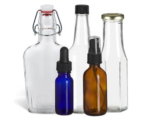 Browse categories of glass bottles.