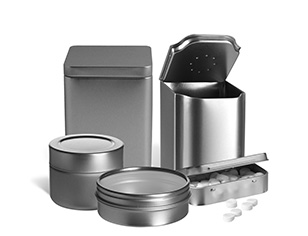 Browse categories of tin containers.