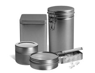 Browse categories of tin containers.